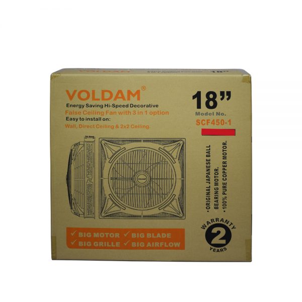 False Ceiling Fan 18 inch - Voldam